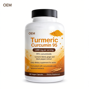 Cápsulas de Cúrcuma al por Mayor, Curcumina 1000mg, 95% Curcuminoides con Pimienta Negra y Jengibre, Cápsulas Vegetales de Alta Absorción - Product Image 1
