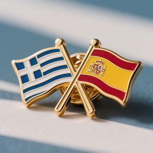 Fábrica personalizada mundo nacional Pin traje Metal sombrero mano suave país esmalte bandera insignia Metal Israel Irán bandera solapa Pin - Product Image 3