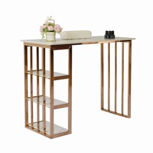 Ensemble de table et chaise de manucure et pédicure, meubles de station d'ongles couleur or - Product Image 3