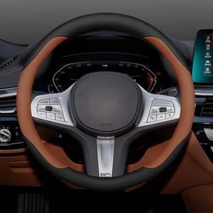 Funda Deportiva Bicolor para <span class=keywords><strong>Volante</strong></span> de BMW <span class=keywords><strong>Suzuki</strong></span> <span class=keywords><strong>Swift</strong></span>, Base Plana, Perforada, Transpirable, Cómoda, Personalizada - Product Image 6