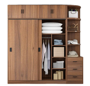 BALOM nouvelle armoire maison moderne conception personnalisée grand rangement en bois chambre armoire de rangement armoire - Product Image 6