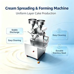 Machine de formage de gâteaux mille-crêpes à double trémie et revêtement crème, spécialisée haute production pour usines de pâtisserie - Product Image 2