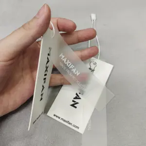 Commercio all'ingrosso Personalizzato di Alta Qualità Vestiti Hanging Tag Stampato Hang Tag Con Pvc String Il Tuo Logo Per Mens