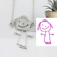 Collier pendentif en forme de personnage de dessin animé plaqué or PVD 18 carats pour enfants, style animalier tendance, avec perle et chaîne à maillons en acier inoxydable