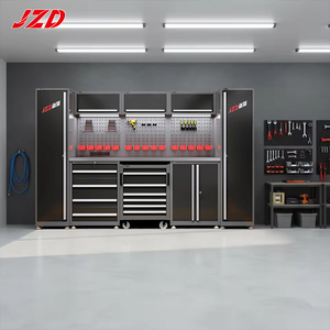 Armoire à outils en acier <span class=keywords><strong>de</strong></span> haute qualité JZD avec tiroirs, portes doubles et <span class=keywords><strong>chariot</strong></span> à outils pour <span class=keywords><strong>garage</strong></span>, boîte à roulettes pour chantier - Product Image 1