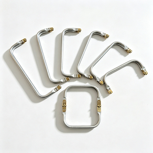 Ensemble de poignées en alliage d'aluminium 16 20 22 25 cm avec fermoir métallique à charnière pour accessoires de sac, fabrication artisanale de sacs DIY, vente en gros - Product Image 5