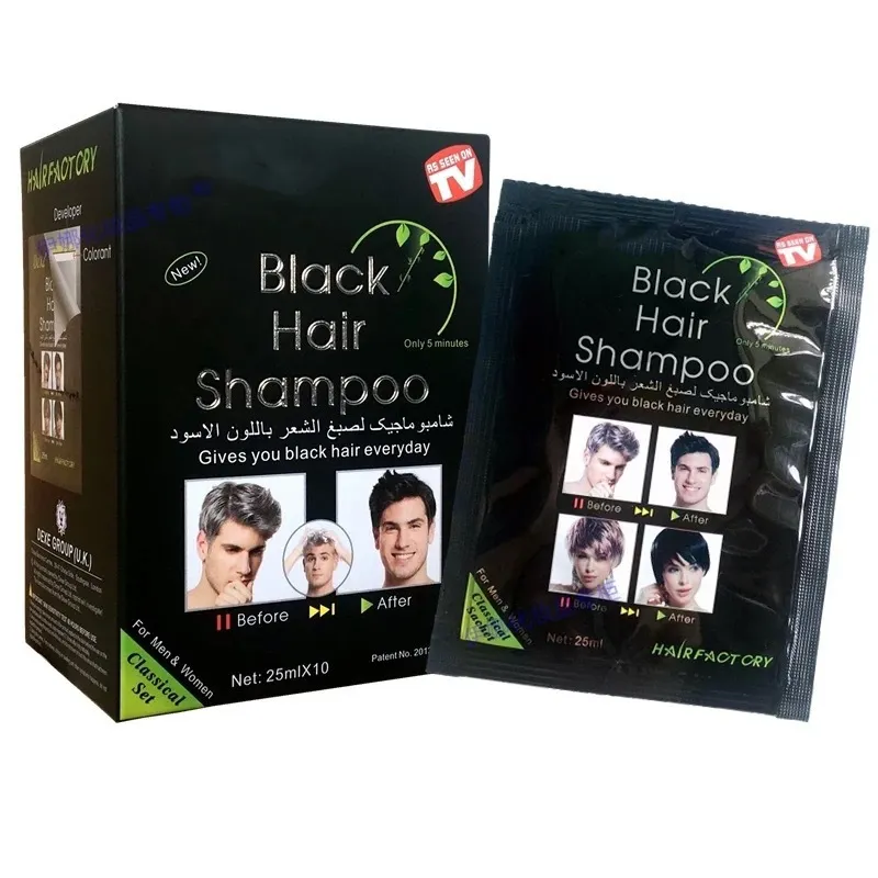 Wholesale Customized Hair Care Beauty Fast Natural Black Hair Dye Color Shampoo