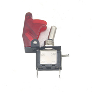 Interrupteur d'allumage automatique 20A 12V rouge bleu à bascule pour modification, rénovation et mise à niveau de voiture - Product Image 1