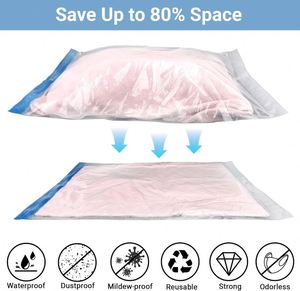 Eco-Friendly Waterproof Durable Lightweight <b>Vacuum</b> Storage <b>Bag</b> 1 Hand Pump Flexible Space-Saving for Comforters Clothing - Product Image 4