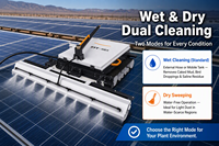 Система очистки солнечных панелей PV Cleaner System 12,000 м²/день IP65 X7 Pro: робот для влажной очистки солнечных электростанций большой площади
