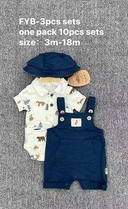 C28xl उच्च गुणवत्ता 3 pccc28xl ने नवजात शिशु के कपड़े फैशन ग्रीष्मकालीन शिशु के कपड़े फैशन गर्मियों में 3-18 मीटर टोपी पैंट बनाई कपास - Product Image 3