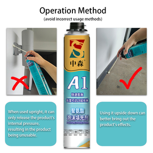 Mật độ cao mở rộng <span class=keywords><strong>Polyurethane</strong></span> phun bọt 750ml tích hợp thùng cho cửa sửa chữa caulking xây dựng giao thông vận tải - Product Image 2