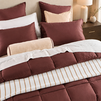 Ensemble de couette pliable multifonctionnel avec rangement intégré, insert de couette en microfibre, literie toutes saisons