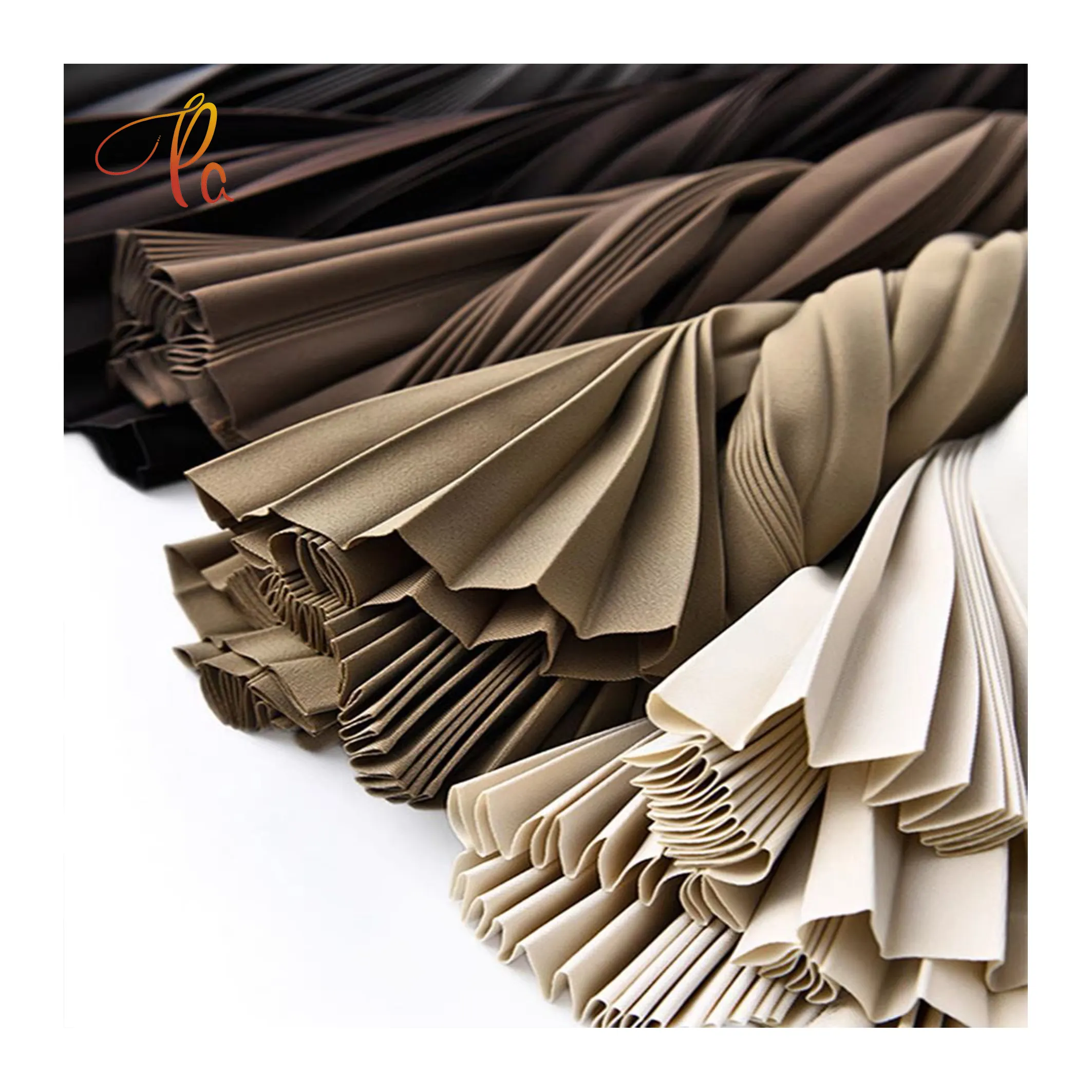 Custom Fashion Latest Design Chiffon Imitation Crepe Plisse Miyake Pleated Twill Fabric For Dress