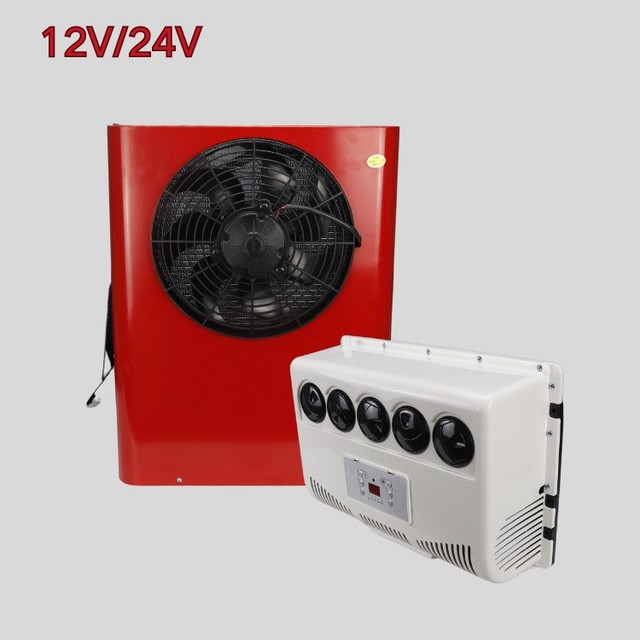 Fast Cooling 12 Volt 24 Volt Split Truck Parking Air Conditioner for RV Farm Van Pickup