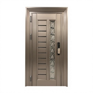 盗難防止304ステンレス鋼韓国式高級住宅用指紋認証玄関ドア - Product Image 1