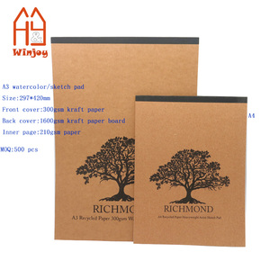 Tampon de papier <span class=keywords><strong>aquarelle</strong></span> peinture personnalisé de 7X9 pouces tampon de croquis de <span class=keywords><strong>dessin</strong></span> <span class=keywords><strong>aquarelle</strong></span> de qualité artiste 15 feuilles, papier sans acide 140lb/300gsm. - Product Image 2