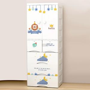 <span class=keywords><strong>Commode</strong></span> de rangement pour bébé en plastique à 3 couches, armoire à tiroirs, <span class=keywords><strong>organisateur</strong></span> suspendu en tissu pour chambre à coucher, armoire de rangement avec roulettes - Product Image 3