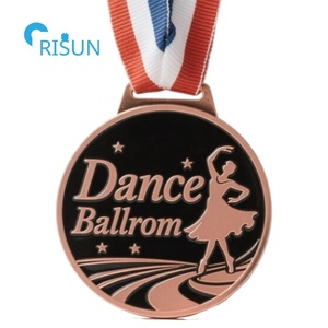 Ballerine personnalisée en usine <span class=keywords><strong>duo</strong></span> danse salle <span class=keywords><strong>de</strong></span> bal salle <span class=keywords><strong>de</strong></span> bal médaille ruban médaillon personnalisé danse salle <span class=keywords><strong>de</strong></span> bal médailles - Product Image 2