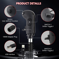 Nouveau pommeau de levier de vitesses USB pour simulateur de conduite Logitech G923 G29 G27 G25 TH8A ETS2&ATS Euro Truck (vitesses haut/bas)