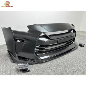 กันชนหน้าคาร์บอนไฟเบอร์ครึ่งชิ้นทรง Top Secret สำหรับ Nissan GTR R35 ปี 2008-2019 พร้อมลิ้นดิฟฟิวเซอร์หน้าคาร์บอน ชุดแต่งตัวถังรถยนต์ - Product Image 2