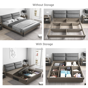 <b>Storage</b> <b>Bed</b> Frame Room Furniture Bedroom Wooden Designs 839# Wooden <b>Bed</b> Frame 839# - Product Image 3