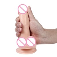 XISE Consoladores Clásicos de PVC de 17 cm, Consoladores Realistas Súper Baratos, Juguetes Sexuales de Plástico, Pene para Mujeres
