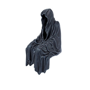 Statua del Grim Reaper Gotico Dipinta a Mano, Decorazione Artistica Spaventosa per Halloween, in Resina, Figura del Pensatore che Pensa, Seduto - Product Image 2