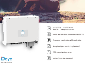 Inversor Solar Trifásico de Bajo Voltaje Conectado a la Red Deye SUN-35/40/45/50K-G-LV de 35kw 220V a Buen <span class=keywords><strong>Precio</strong></span> - Product Image 4