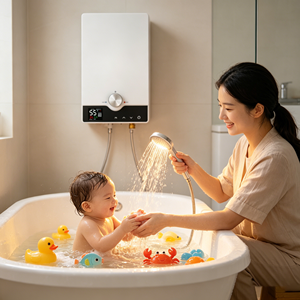<span class=keywords><strong>Chauffe</strong></span>-<span class=keywords><strong>eau</strong></span> <span class=keywords><strong>instantané</strong></span> sans réservoir Fast Hotel Supply 9KW 220V en acier inoxydable avec commande de fréquence par bouton pour salle de bain des clients - Product Image 6