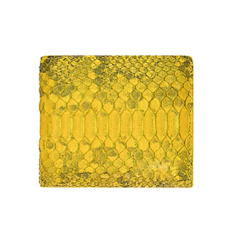 Luxe chaud véritable peau de serpent pliant mince dames portefeuilles et sacs à main femmes porte-carte en cuir véritable portefeuille pour hommes