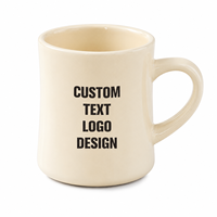 Mug en céramique personnalisé 12oz, blanc crème, tasse à café style rétro américain, vaisselle minimaliste en grès, vente en gros