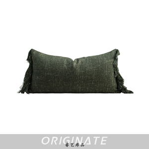 RUIYI Home Textile 100% <strong>Silk</strong> Throw Pillowcase Modern <strong>Green</strong> Striped Design with Simple Stitching Technique for Hotels Home Use - Product Image 2