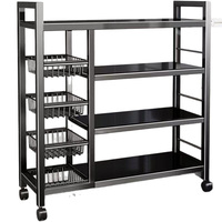 Étagère de rangement sur pied pour cuisine, étagère multi-niveaux, organisateur de légumes et de collations, porte-serviettes