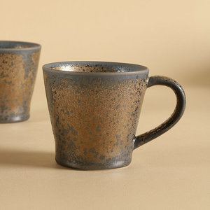 แก้วกาแฟเซรามิกเคลือบด้าน ดีไซน์ย้อนยุค สำหรับใช้ในบ้าน สีพื้น - Product Image 1