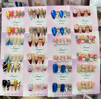 Faux ongles press-on faits main, 10 pièces, design amande, pour salon de manucure, sélection aléatoire