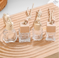 Bouteille diffuseur de parfum suspendue pour voiture 8ml 10ml, mini flacon vide en verre pour désodorisant, 100 pièces avec bouchon à vis et marquage à chaud