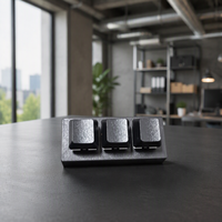 SAYODEVICE Keypad Makro Mekanis 3 Tombol yang Dapat Diprogram, Keyboard Mini Berkabel, Lampu Latar LED RGB, USB Mikro, Gaming Meja