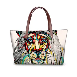 กระเป๋าถือสะพายไหล่สำหรับผู้หญิงดูไบพิมพ์ลายสิงโตแฟชั่นออกแบบได้ตามต้องการสำหรับ2023