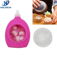 Kit de décoration de gâteaux professionnel de qualité supérieure, tube en silicone réglable de qualité alimentaire pour cupcakes et biscuits, couleur personnalisée