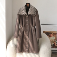 Manteau long chaud en fausse fourrure de vison pour femme, imitation velours de vison, veste épaisse d'hiver, parka JT421
