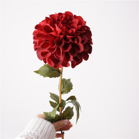 Fleur de Dahlia Artificielle de Haute Qualité en Soie avec Dégradé de Couleurs, Grande Tête de Dahlia pour la Décoration d'Événements de Mariage