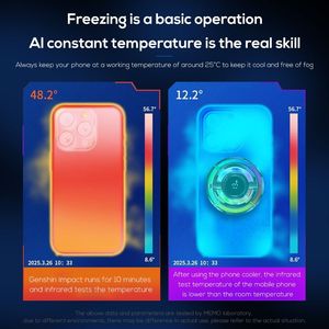 Ventilateur de refroidissement semi-conducteur magnétique/à clip arrière MEMO CX15 pour téléphone portable, radiateur pour iPhone Android PUBG Game Cooler - Product Image 2