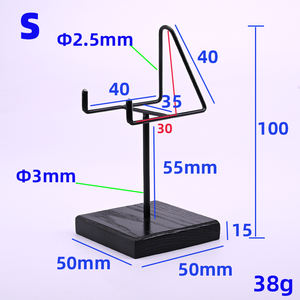 Présentoir carré <span class=keywords><strong>en</strong></span> bois moderne personnalisable à bas prix support de minéraux <span class=keywords><strong>en</strong></span> bois noir pliable cadre <span class=keywords><strong>en</strong></span> acier pour l'affichage de magasin de détail - Product Image 5