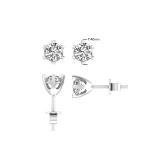 Pendientes de hombre de moissanita de 1.2CT de lujo con estilo de moda para regalo de hombre para novio marido para exportación mundial desde la India - Product Image 1