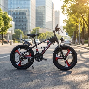 Vélo de montagne pour enfants, suspension avant <span class=keywords><strong>Mag</strong></span> Wheel, frein à double disque, vélo VTT 7 vitesses pour enfants avec phare LED - Product Image 3
