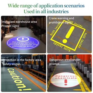 Avertissement industriel rotatif Gobo Light 50W publicité personnalisée Laser alerte de sécurité <span class=keywords><strong>Led</strong></span> Logo <span class=keywords><strong>projecteur</strong></span> zone de danger signe <span class=keywords><strong>projecteur</strong></span> - Product Image 2