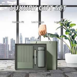 Wholesale Enterprise A5 Leather <b>Notebook</b> Gift Set Customized <b>Diary</b> with Pen Business Gift Box - Product Image 2