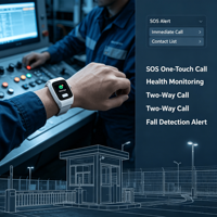 Montre GPS 4G L21 pour la sécurité des personnes âgées, étanche IP67, alerte d'urgence SOS, carte SIM en itinérance, bracelet de localisation pour la santé des seniors sous Android
