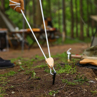 Corde d'auvent coupe-vent de camping en plein air Dia4mm * 4m avec corde réglable à traction fixe réfléchissante à cliquet avec poulie